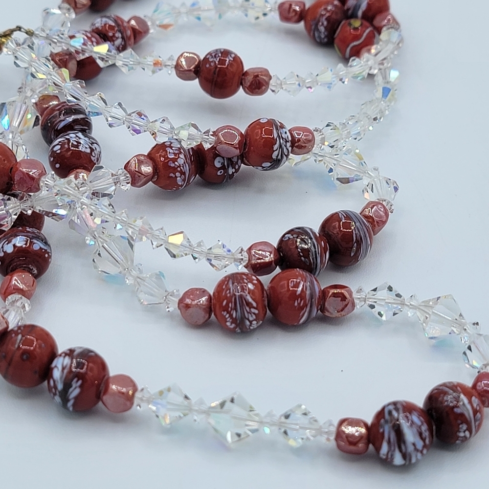 Crystal AB & Glass Beads Necklace #2798